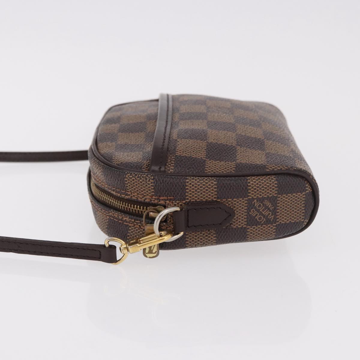 LOUIS VUITTON Damier Ebene Pochette Ipanema Shoulder Bag N51296 LV Auth 187600