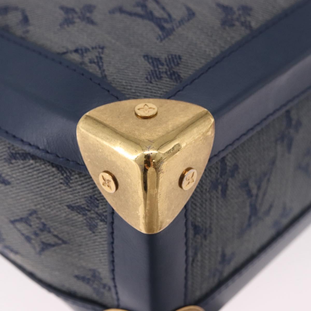 LOUIS VUITTON Monogram Denim Soft Trunk Bag Blue M44723 LV Auth 187612SAM