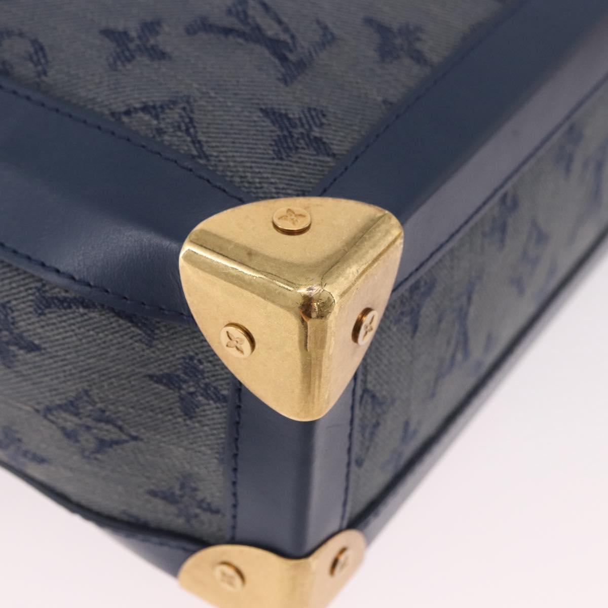 LOUIS VUITTON Monogram Denim Soft Trunk Bag Blue M44723 LV Auth 187612SAM