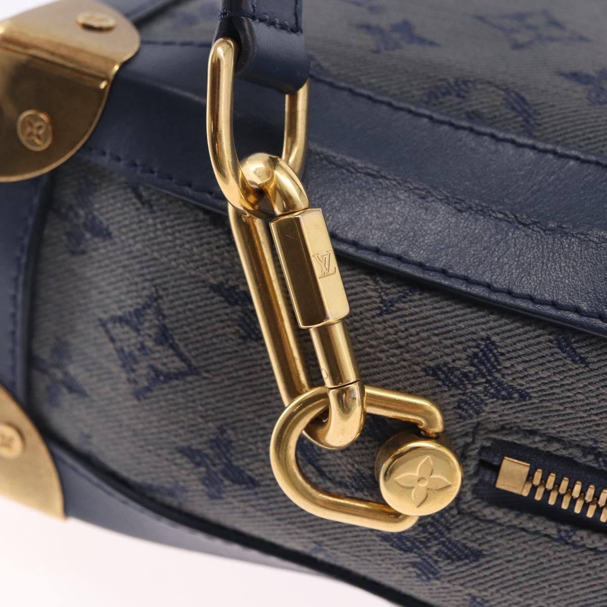 LOUIS VUITTON Monogram Denim Soft Trunk Bag Blue M44723 LV Auth 187612SAM