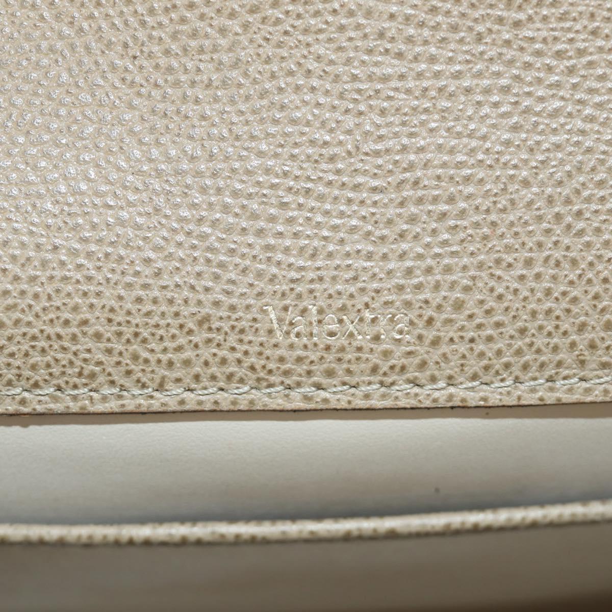 Valextra Isidide Hand Bag Leather 2way Beige Gold Auth 187616SM
