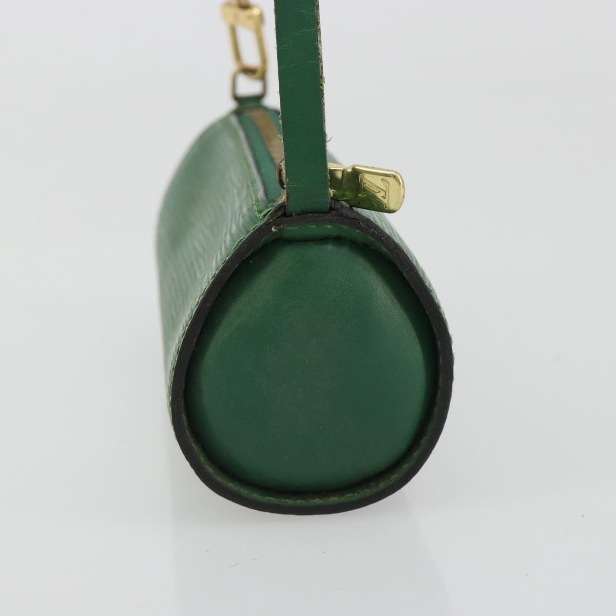 LOUIS VUITTON Epi Soufflot Pouch Green LV Auth 187622