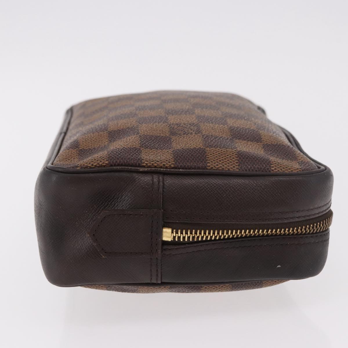 LOUIS VUITTON Damier Ebene Trousse Toilette 25 Clutch Bag N47624 LV Auth 187635