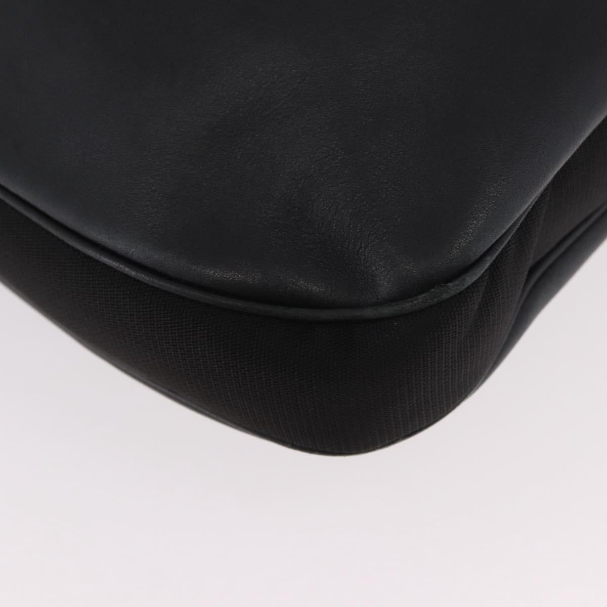 GUCCI Shoulder Bag Leather Black Silver 001 3341 Auth 187636