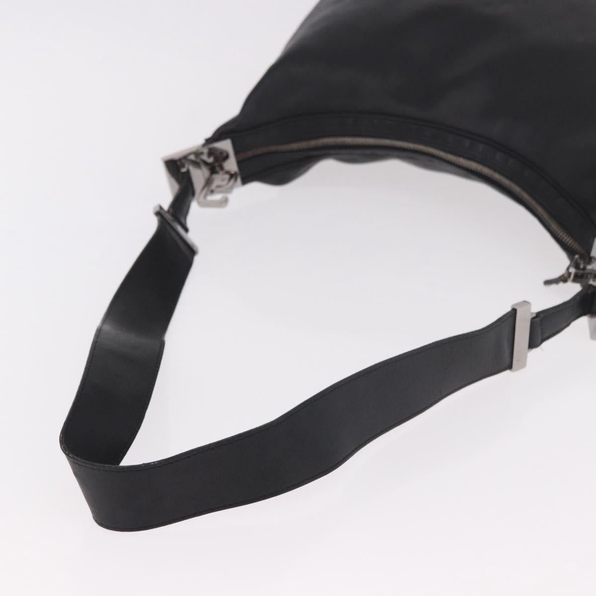 GUCCI Shoulder Bag Leather Black Silver 001 3341 Auth 187636