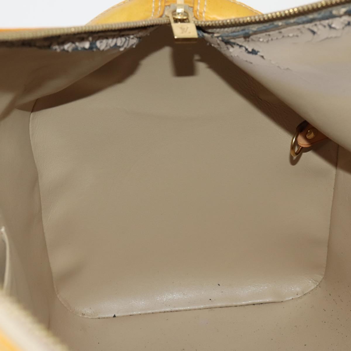 LOUIS VUITTON Monogram Vernis Mercer Boston Bag Beige M91000 LV Auth 187638