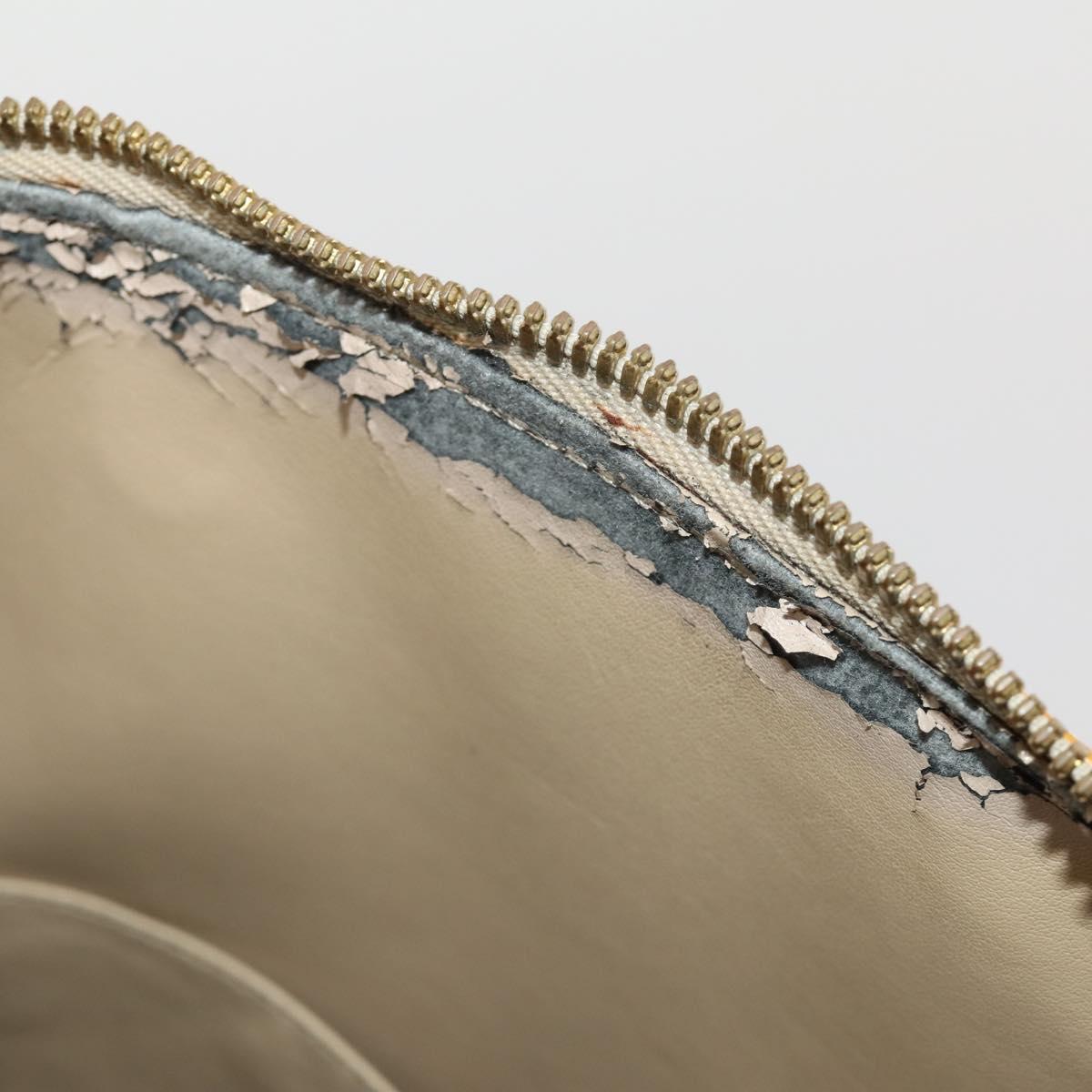 LOUIS VUITTON Monogram Vernis Mercer Boston Bag Beige M91000 LV Auth 187638