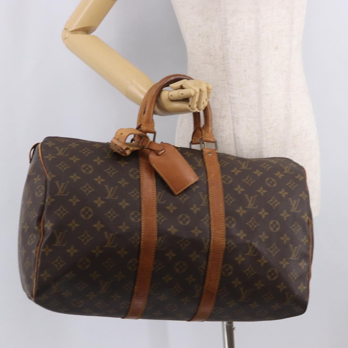LOUIS VUITTON Monogram Keepall 45 Boston Bag M41428 LV Auth 187640