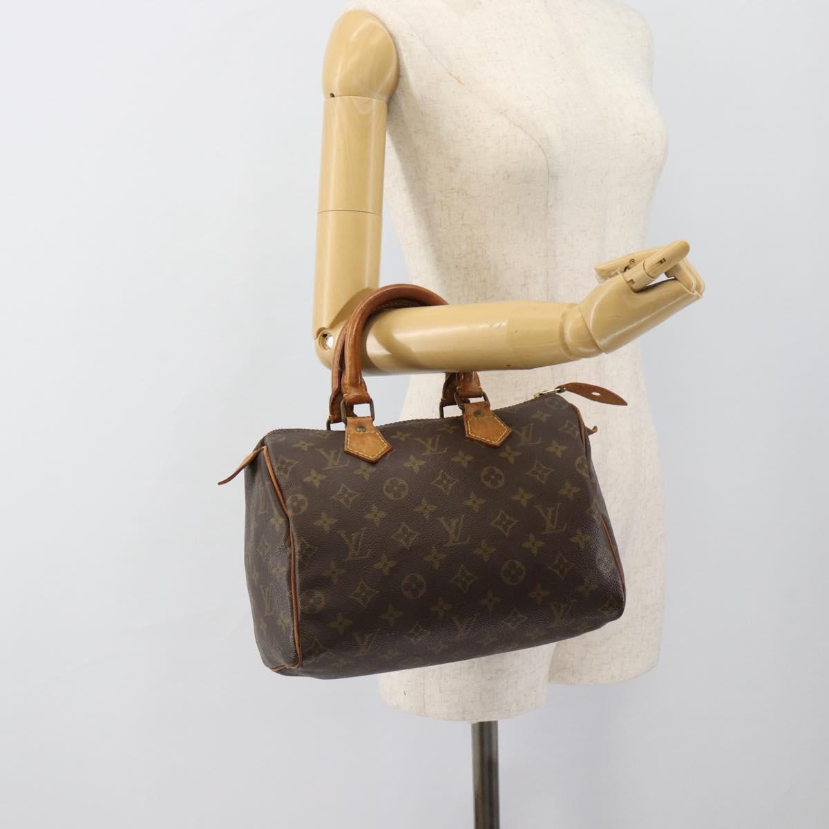 LOUIS VUITTON Monogram Speedy 25 Hand Bag M41528 LV Auth 187642