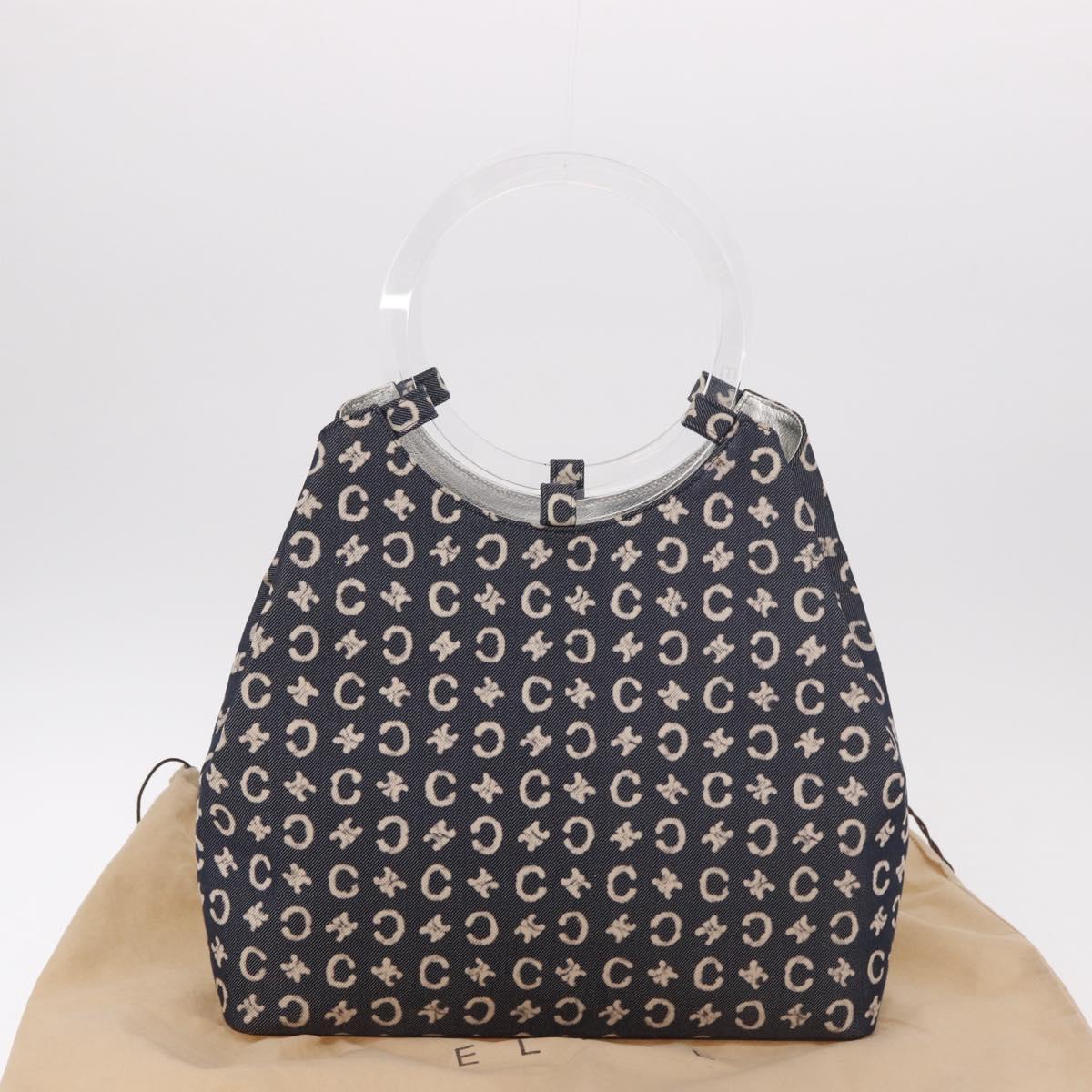 CELINE C Macadam Canvas Hand Bag Navy Auth 187648V