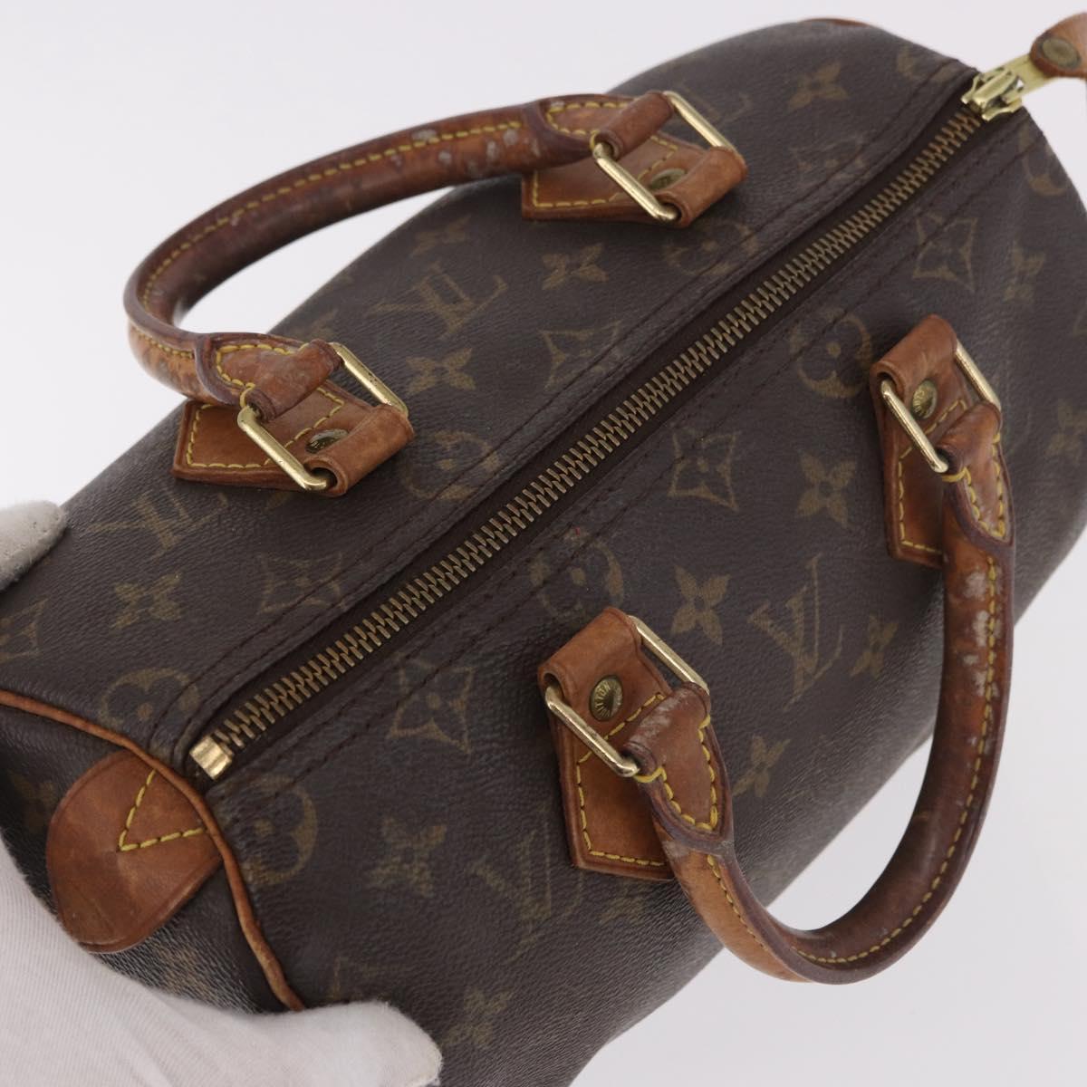 LOUIS VUITTON Monogram Speedy 25 Hand Bag M41528 LV Auth 187650