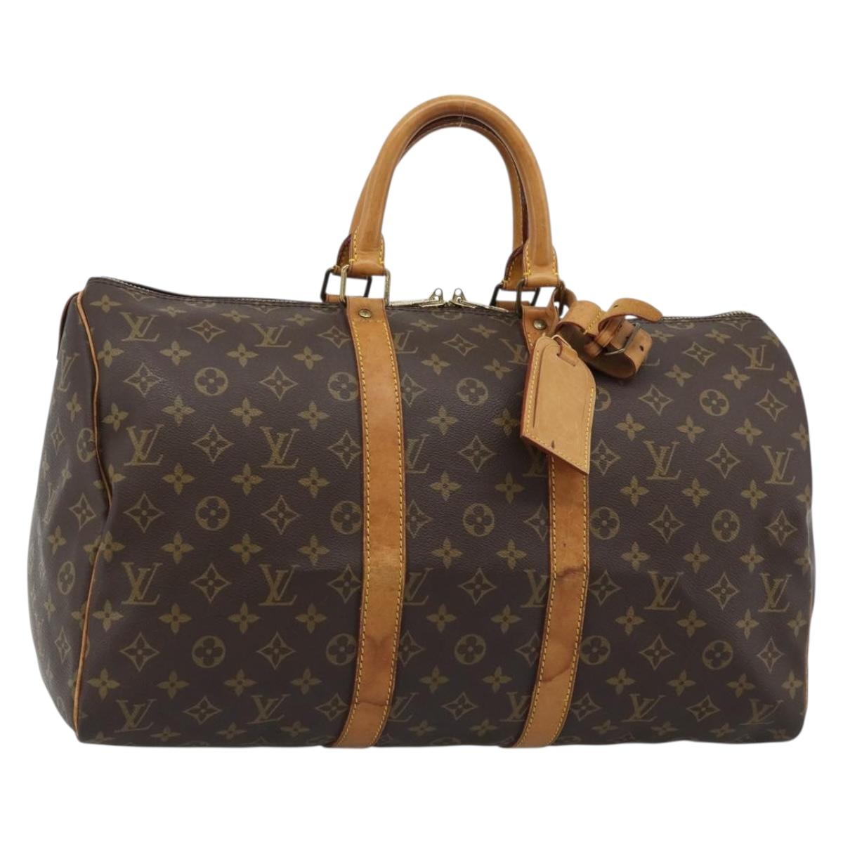 LOUIS VUITTON Monogram Keepall 45 Boston Bag M41428 LV Auth 187661