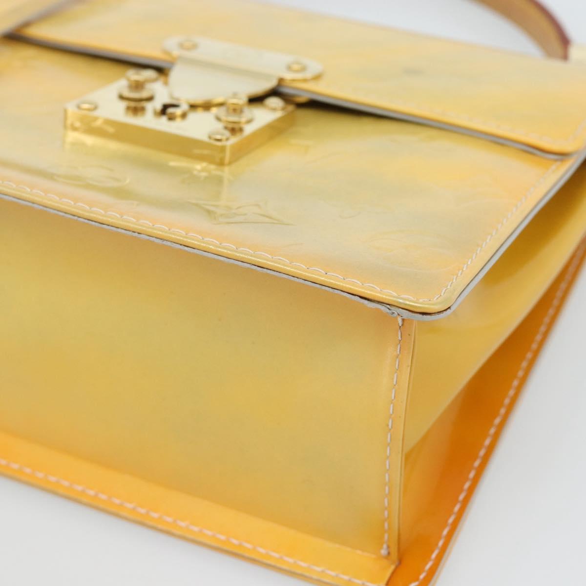 LOUIS VUITTON Monogram Vernis Spring Street Hand Bag Gris M91029 LV Auth 187663