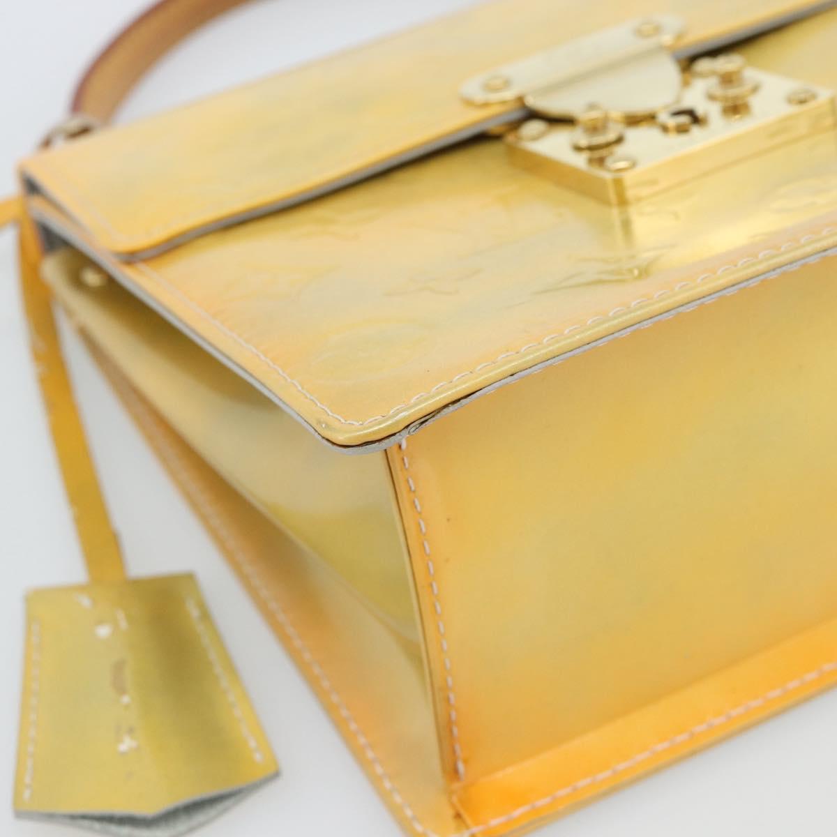 LOUIS VUITTON Monogram Vernis Spring Street Hand Bag Gris M91029 LV Auth 187663