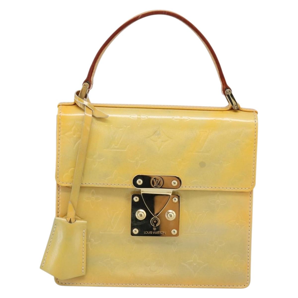 LOUIS VUITTON Monogram Vernis Spring Street Hand Bag Gris M91029 LV Auth 187663