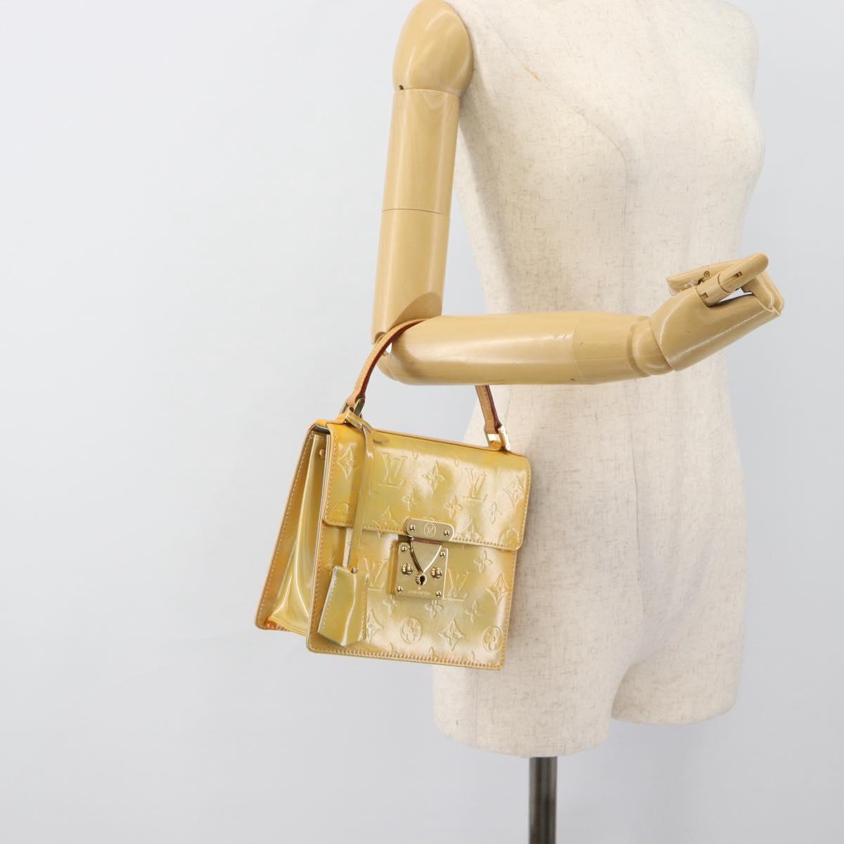 LOUIS VUITTON Monogram Vernis Spring Street Hand Bag Gris M91029 LV Auth 187663