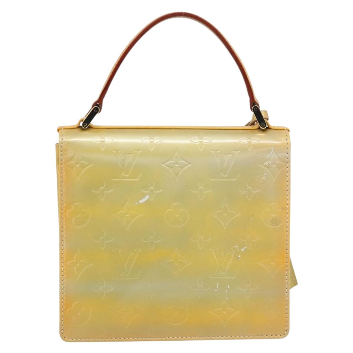 LOUIS VUITTON Monogram Vernis Spring Street Hand Bag Gris M91029 LV Auth 187663