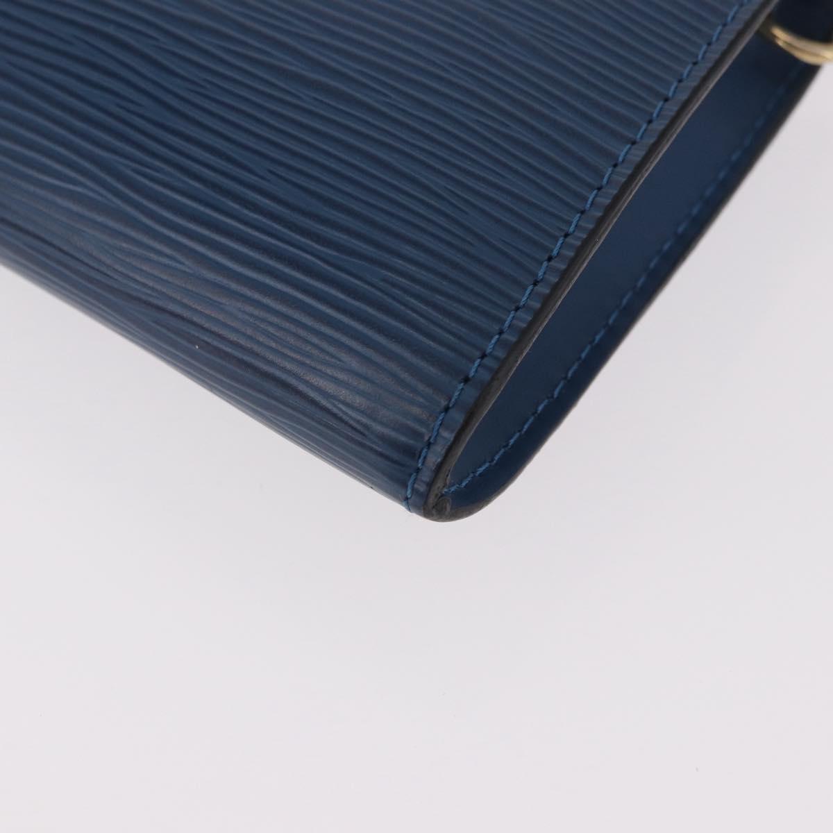 LOUIS VUITTON Epi Pochette Accessoires Pouch Blue M52985 LV Auth 187669