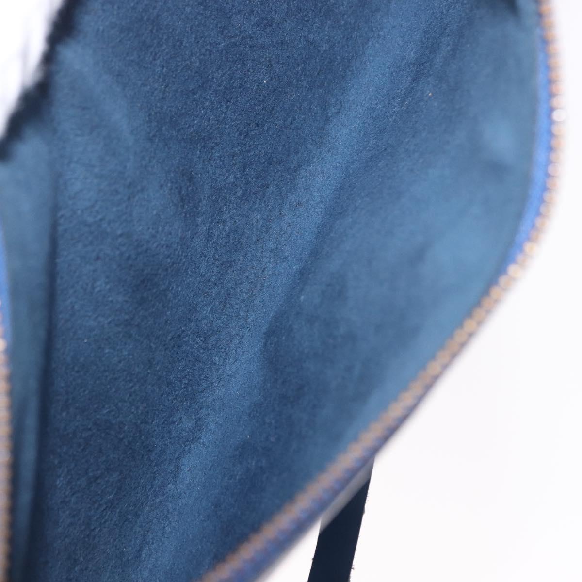 LOUIS VUITTON Epi Pochette Accessoires Pouch Blue M52985 LV Auth 187669