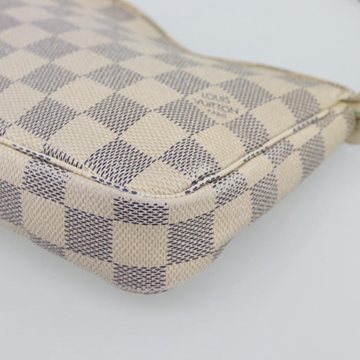 LOUIS VUITTON Damier Azur Pochette Accessoires Pouch N41207 LV Auth 187681