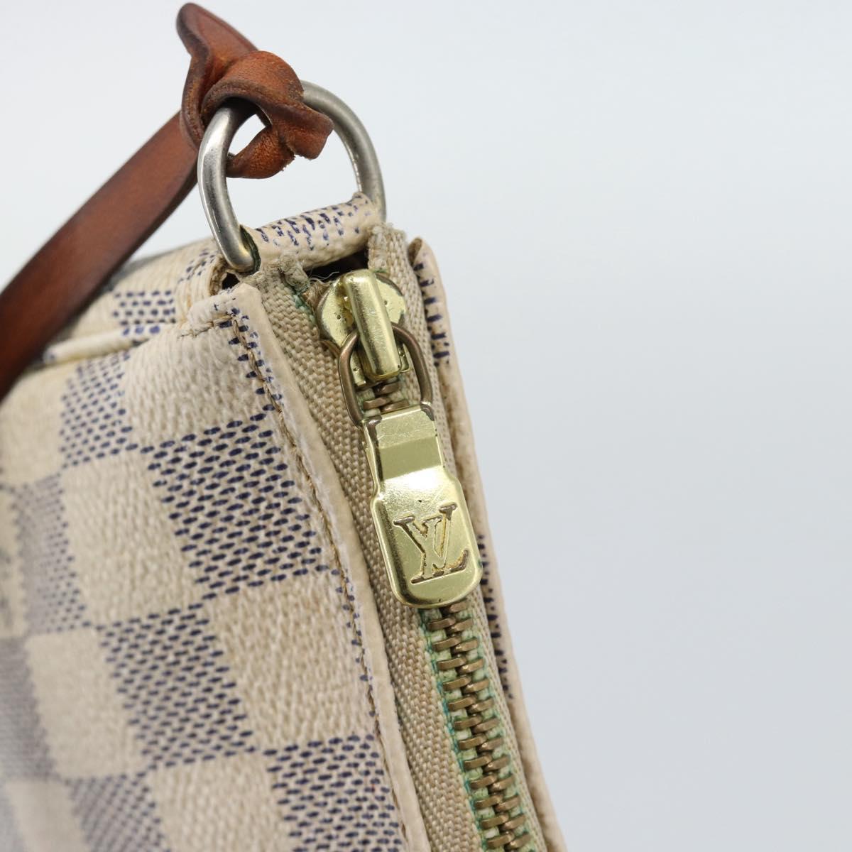 LOUIS VUITTON Damier Azur Pochette Accessoires Pouch N41207 LV Auth 187681