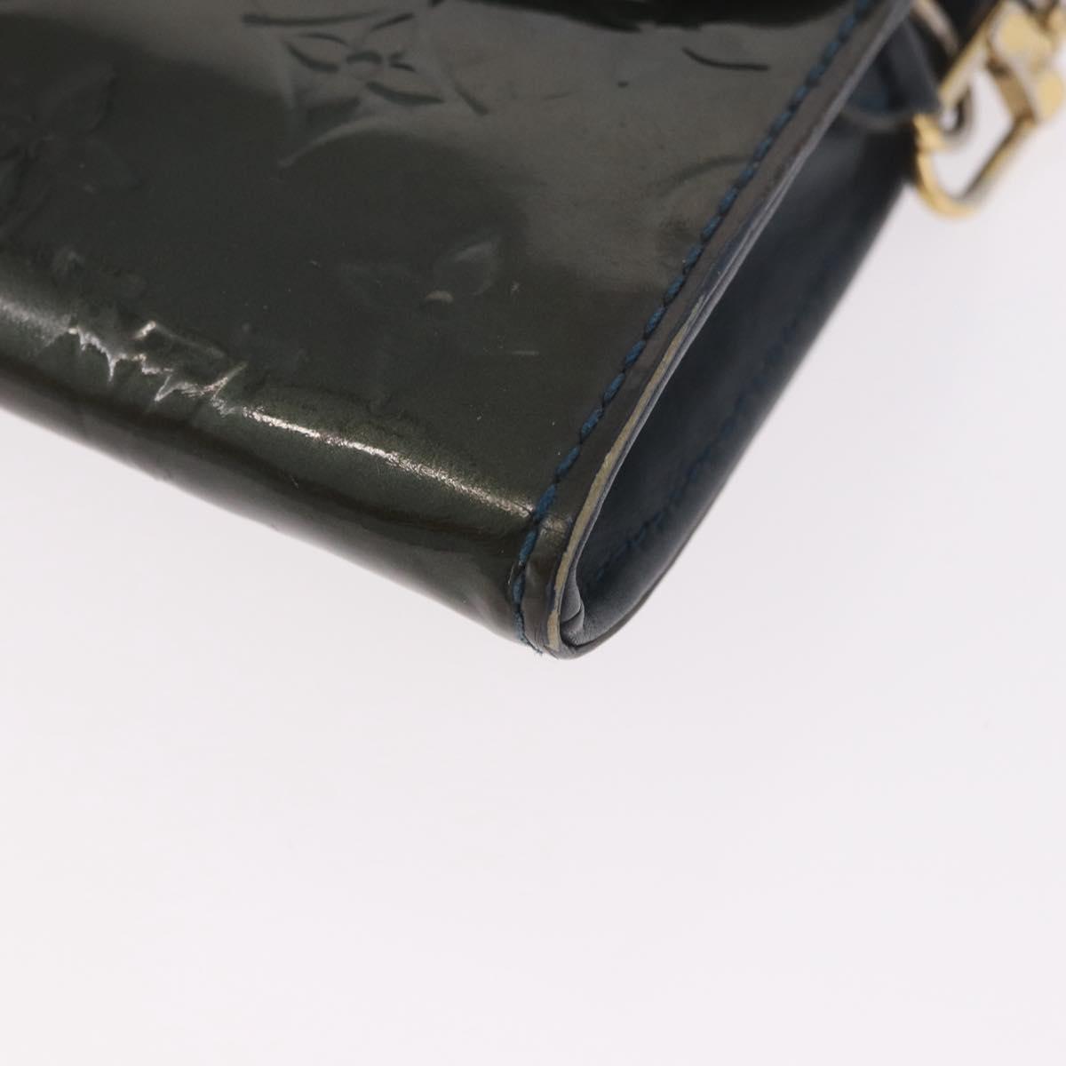 LOUIS VUITTON Vernis Sunset Bluebird Clutch Bag Bluenuit M93680 LV Auth 187683