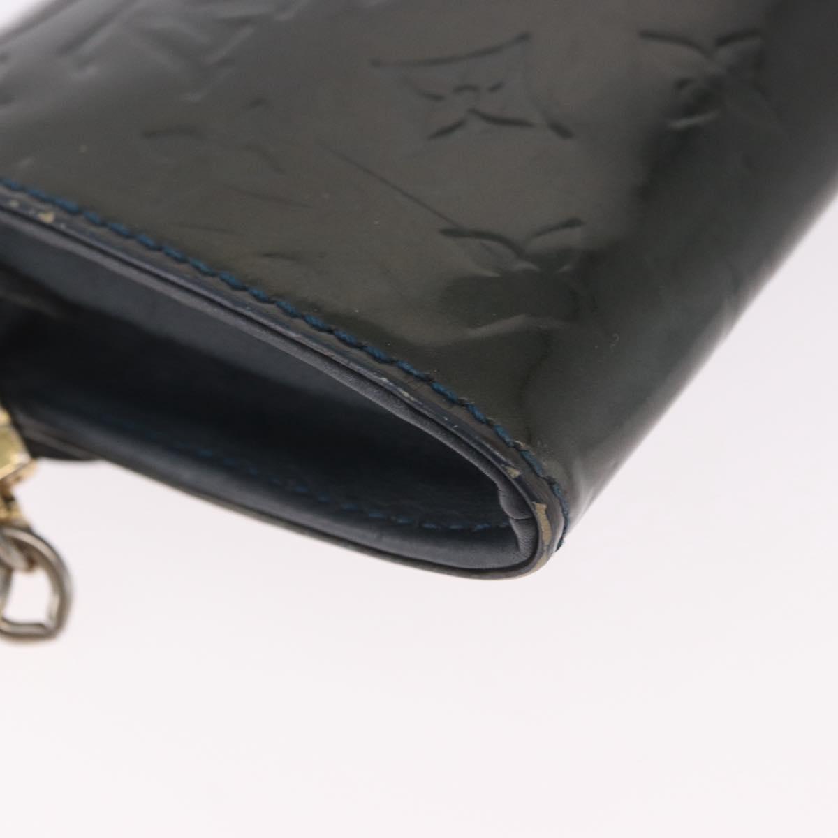 LOUIS VUITTON Vernis Sunset Bluebird Clutch Bag Bluenuit M93680 LV Auth 187683