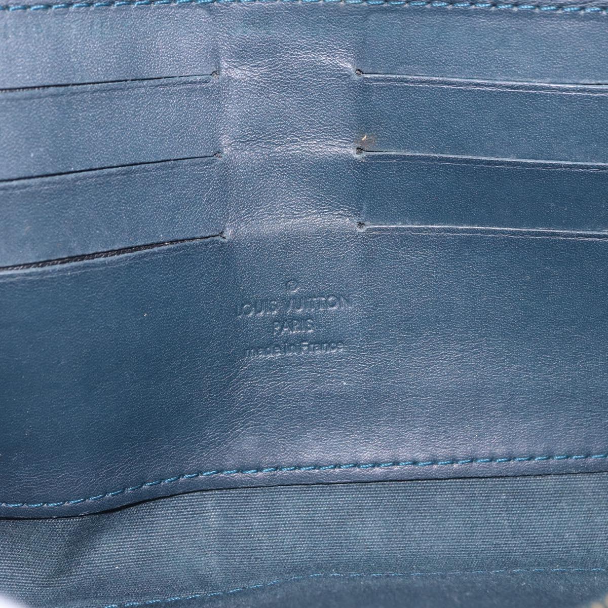 LOUIS VUITTON Vernis Sunset Bluebird Clutch Bag Bluenuit M93680 LV Auth 187683