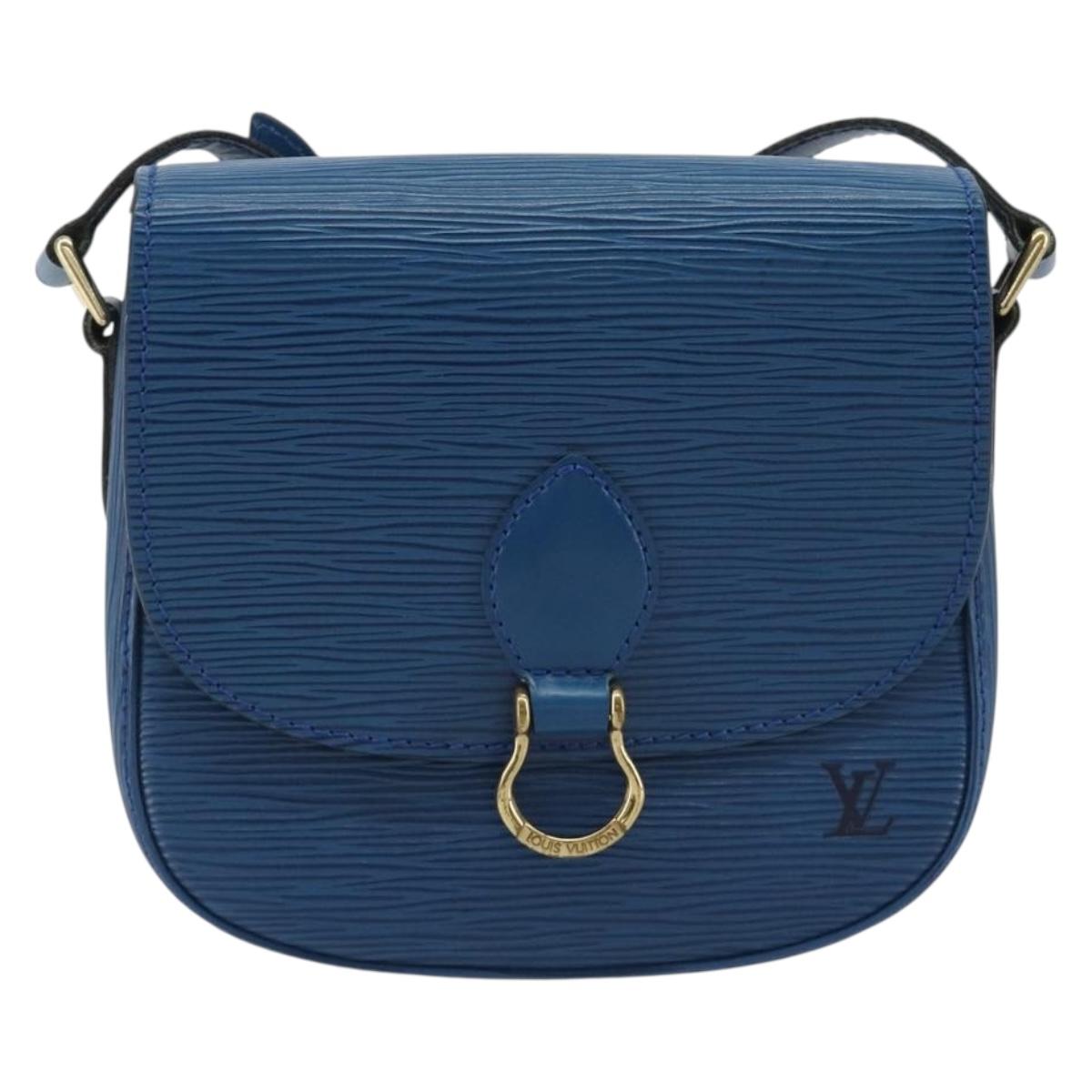 LOUIS VUITTON Epi Saint Cloud PM Shoulder Bag Blue M52195 LV Auth 187685