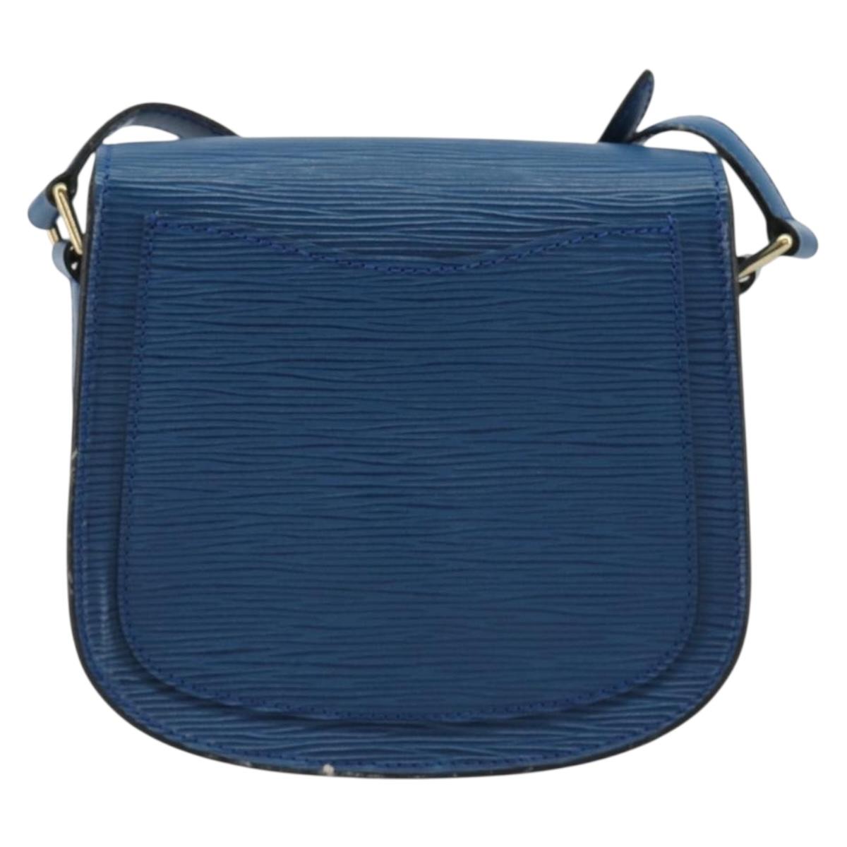 LOUIS VUITTON Epi Saint Cloud PM Shoulder Bag Blue M52195 LV Auth 187685
