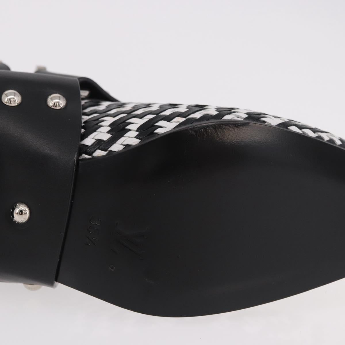 LOUIS VUITTON Baroque Line Ankle Boots Leather Black LV Auth 187687M