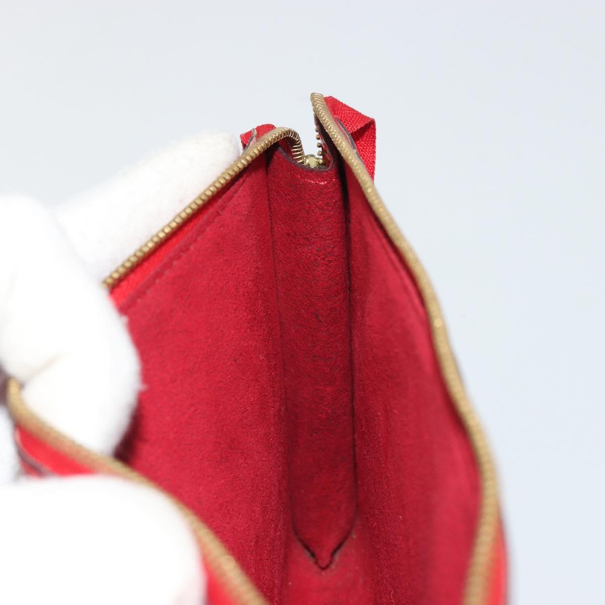 LOUIS VUITTON Epi Pochette Accessoires Pouch Red M52947 LV Auth 187691
