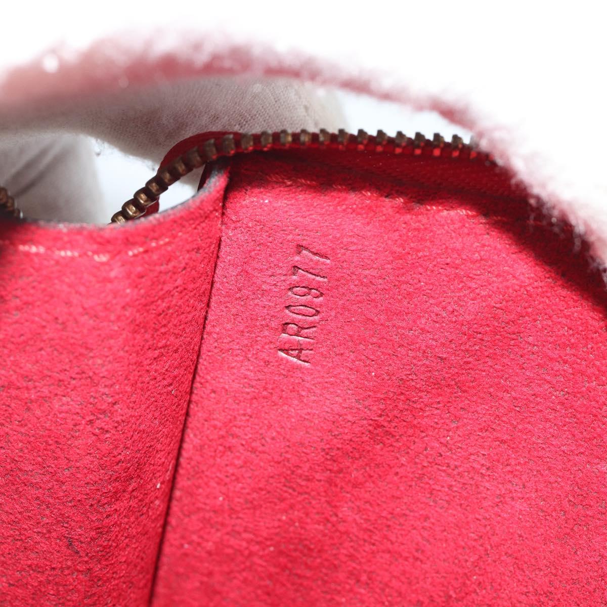 LOUIS VUITTON Epi Pochette Accessoires Pouch Red M52947 LV Auth 187691