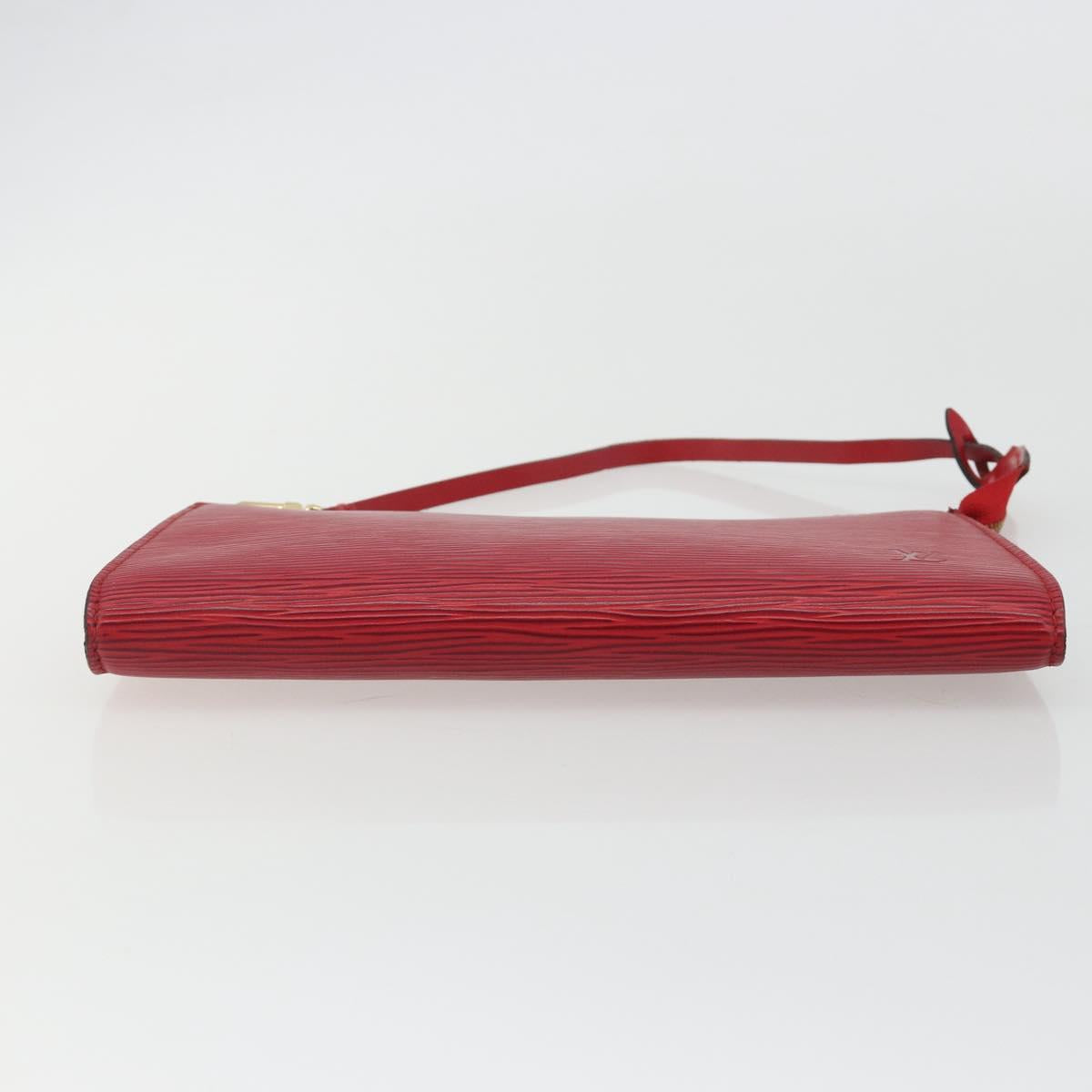 LOUIS VUITTON Epi Pochette Accessoires Pouch Red M52947 LV Auth 187691