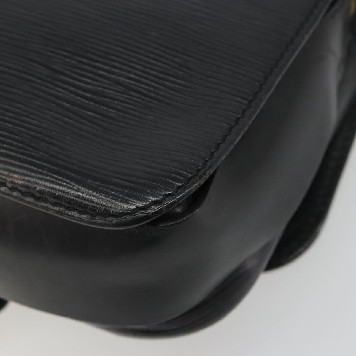 LOUIS VUITTON Epi Cartouchiere MM Shoulder Bag Black Noir M52242 LV Auth 187693
