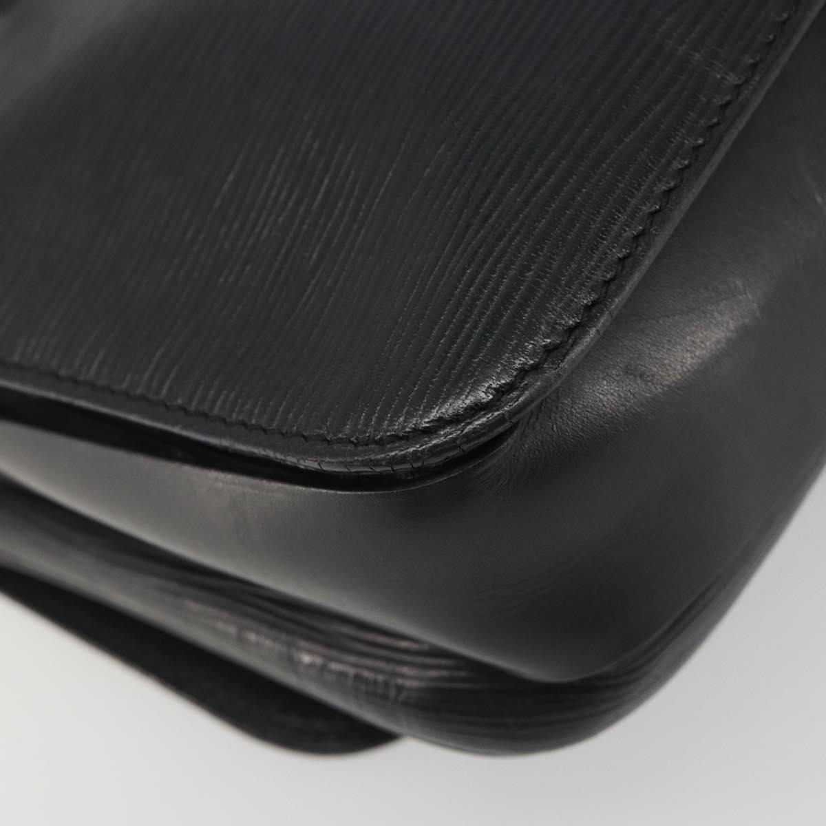 LOUIS VUITTON Epi Cartouchiere MM Shoulder Bag Black Noir M52242 LV Auth 187693