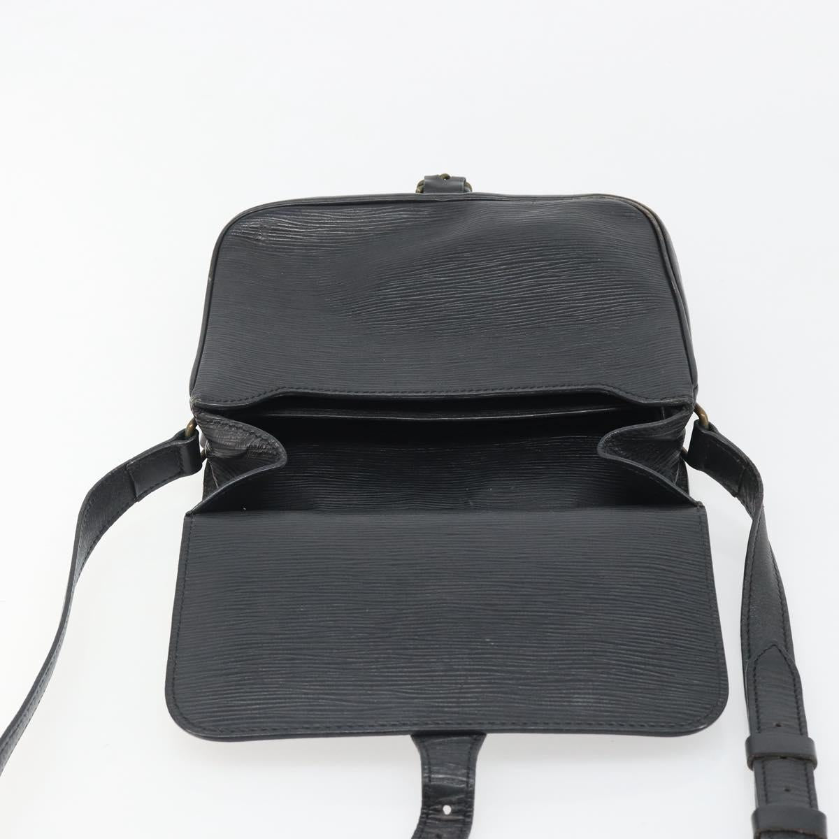 LOUIS VUITTON Epi Cartouchiere MM Shoulder Bag Black Noir M52242 LV Auth 187693