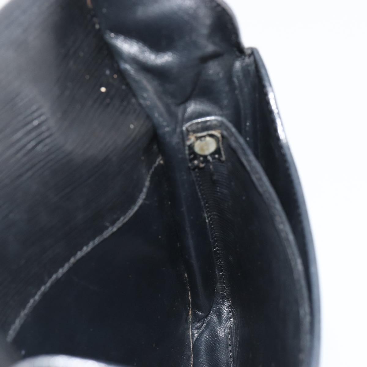 LOUIS VUITTON Epi Cartouchiere MM Shoulder Bag Black Noir M52242 LV Auth 187693