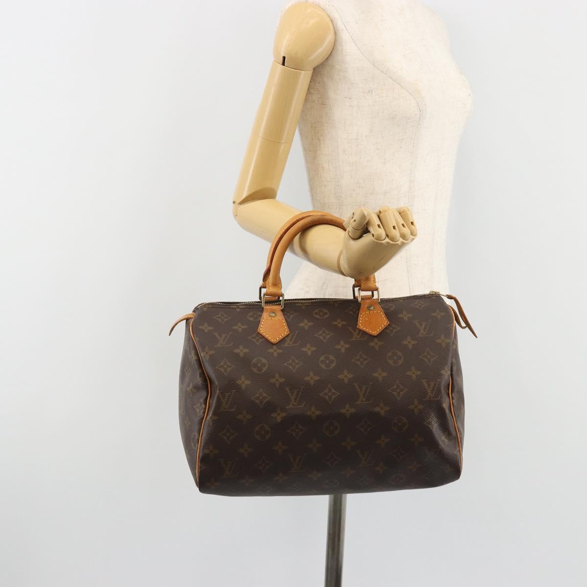 LOUIS VUITTON Monogram Speedy 30 Hand Bag M41526 LV Auth 187698A