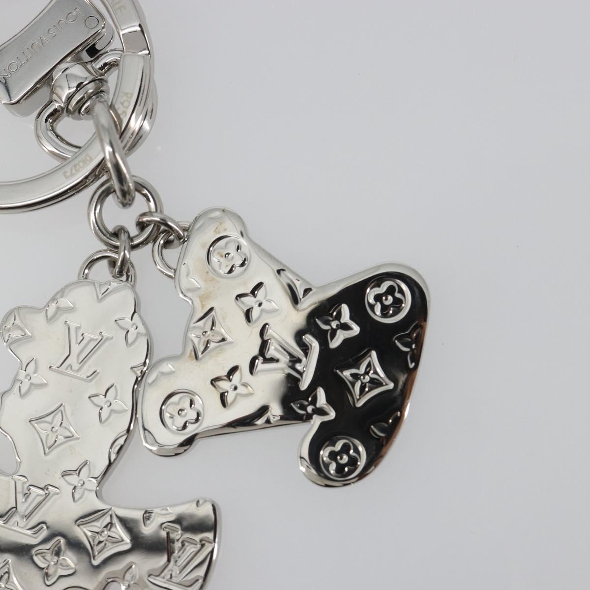 LOUIS VUITTON Porte Cles LV Puzzle Charm metal Silver R95014 LV Auth 187703M