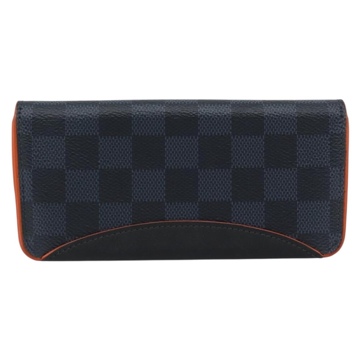 LOUIS VUITTON Damier Cobalt Etui Lunette Woody Glasses Case GI0380 Auth 187704