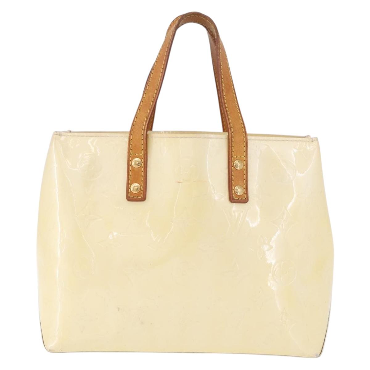 LOUIS VUITTON Monogram Vernis Reade PM Hand Bag Perle M91336 LV Auth 187720
