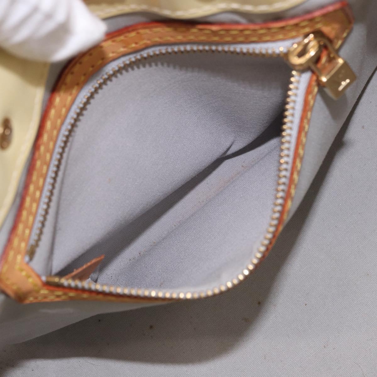 LOUIS VUITTON Monogram Vernis Reade PM Hand Bag Perle M91336 LV Auth 187720