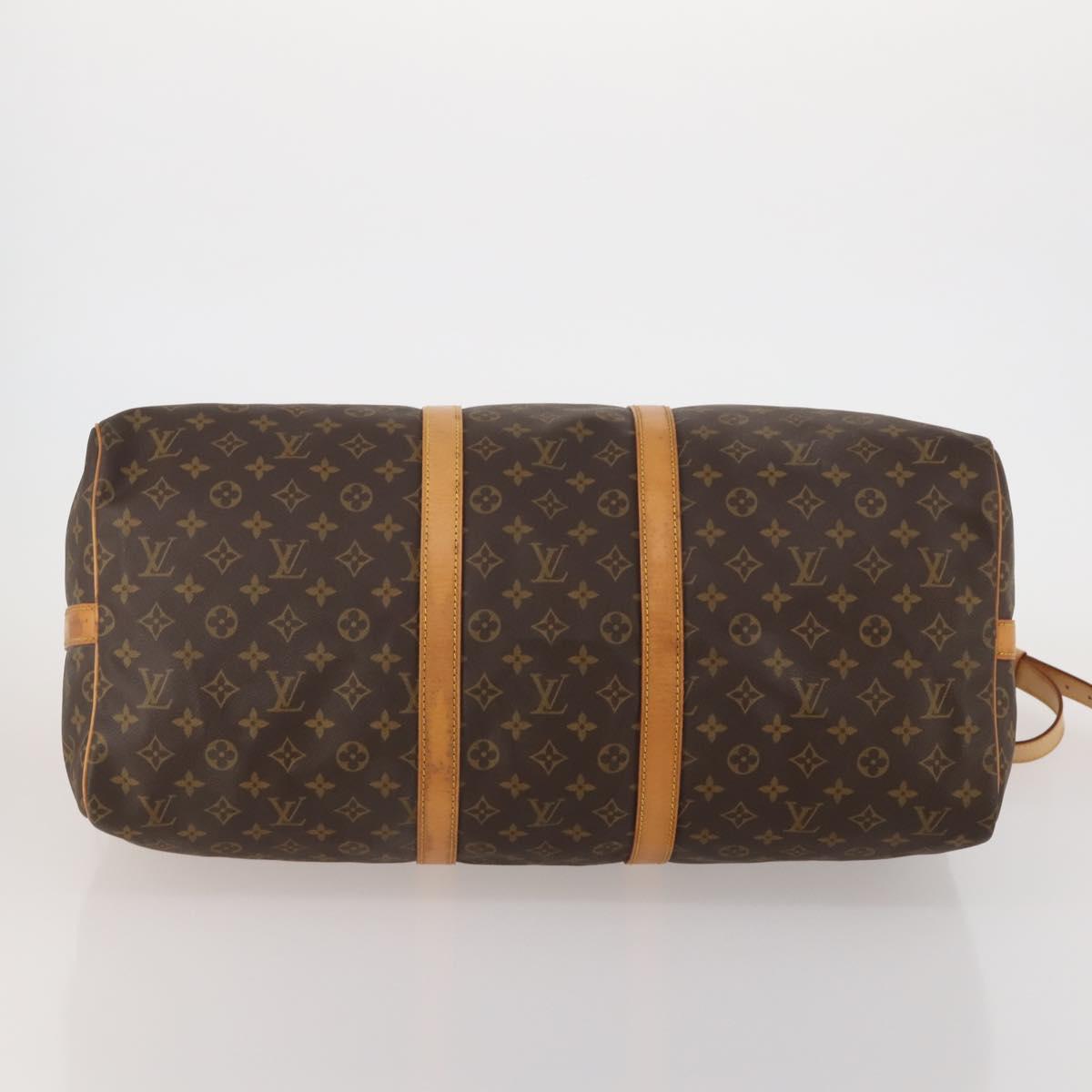 LOUIS VUITTON Monogram Keepall Bandouliere 55 Boston Bag M41414 LV Auth 187724A