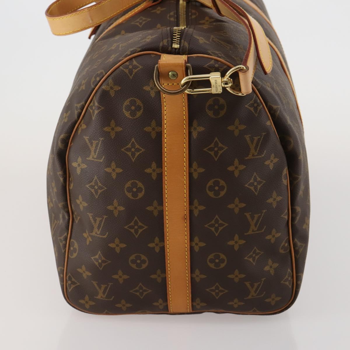 LOUIS VUITTON Monogram Keepall Bandouliere 55 Boston Bag M41414 LV Auth 187724A