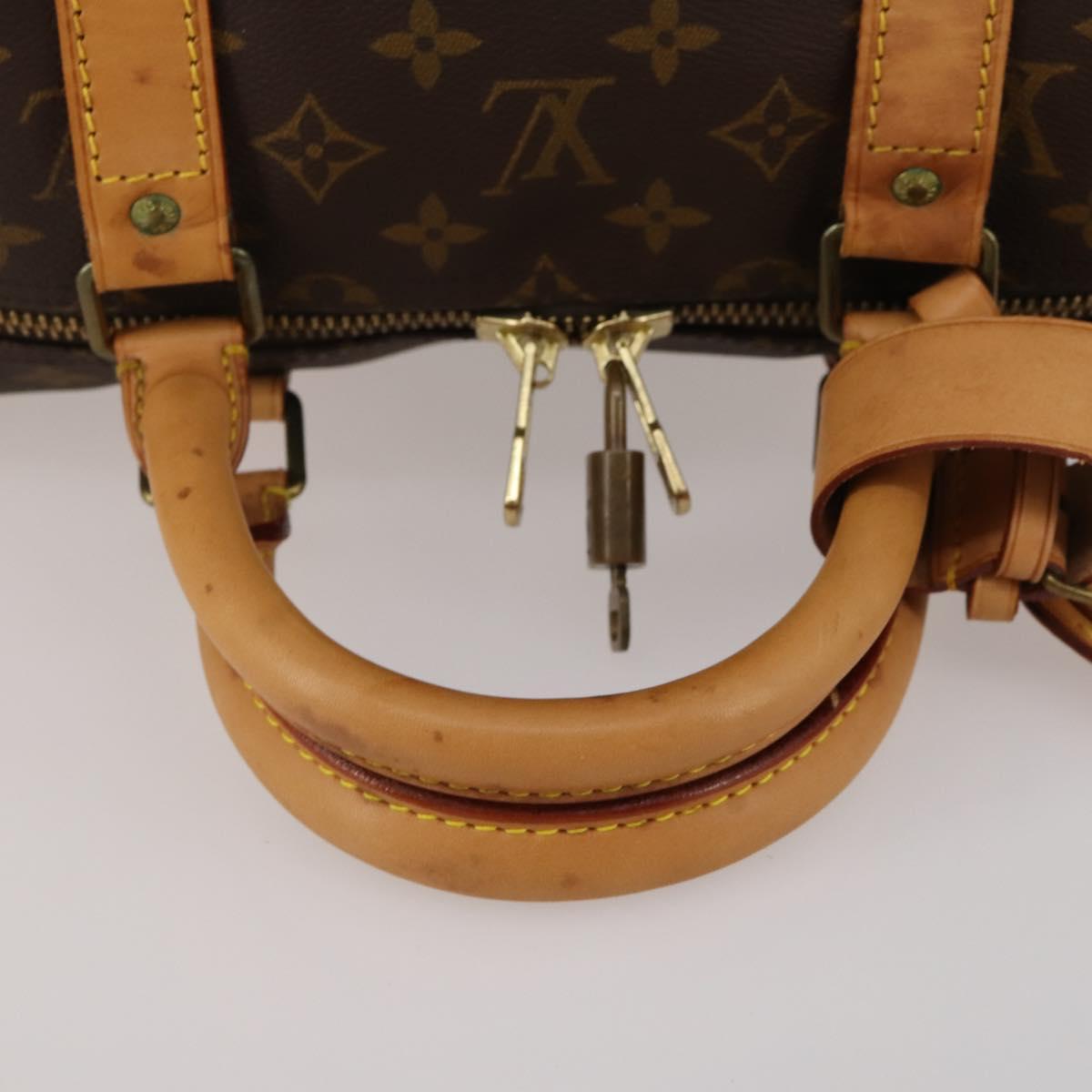 LOUIS VUITTON Monogram Keepall Bandouliere 55 Boston Bag M41414 LV Auth 187724A