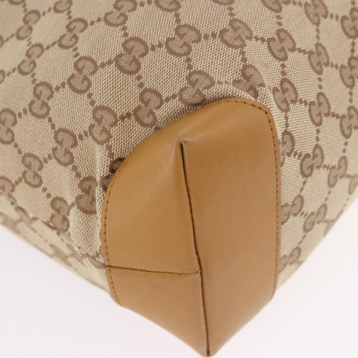 GUCCI GG Canvas Sherry Line Tote Bag Beige Red 019 0401 Auth 187732A