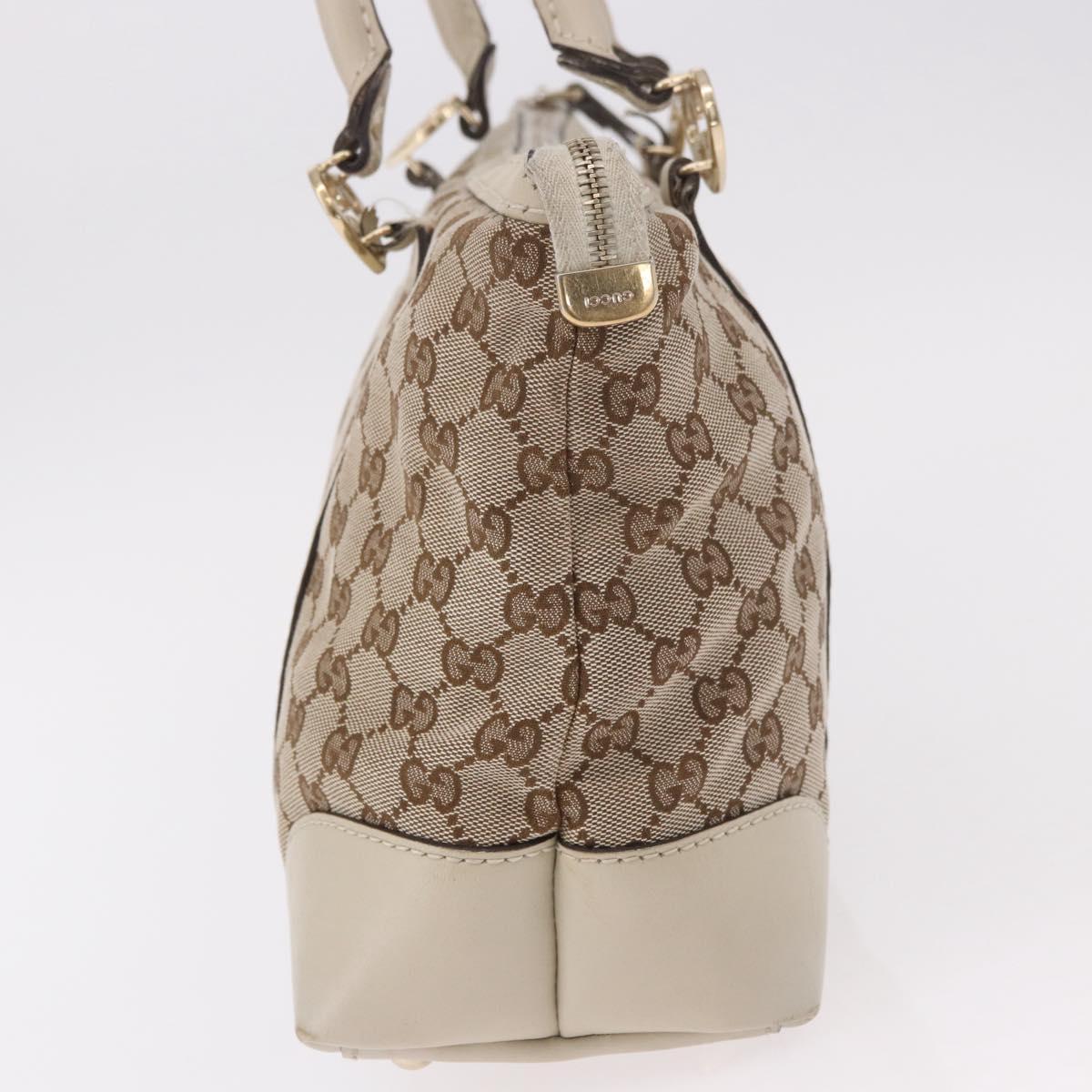 GUCCI GG Canvas Tote Bag Beige Gold 257069 Auth 187734