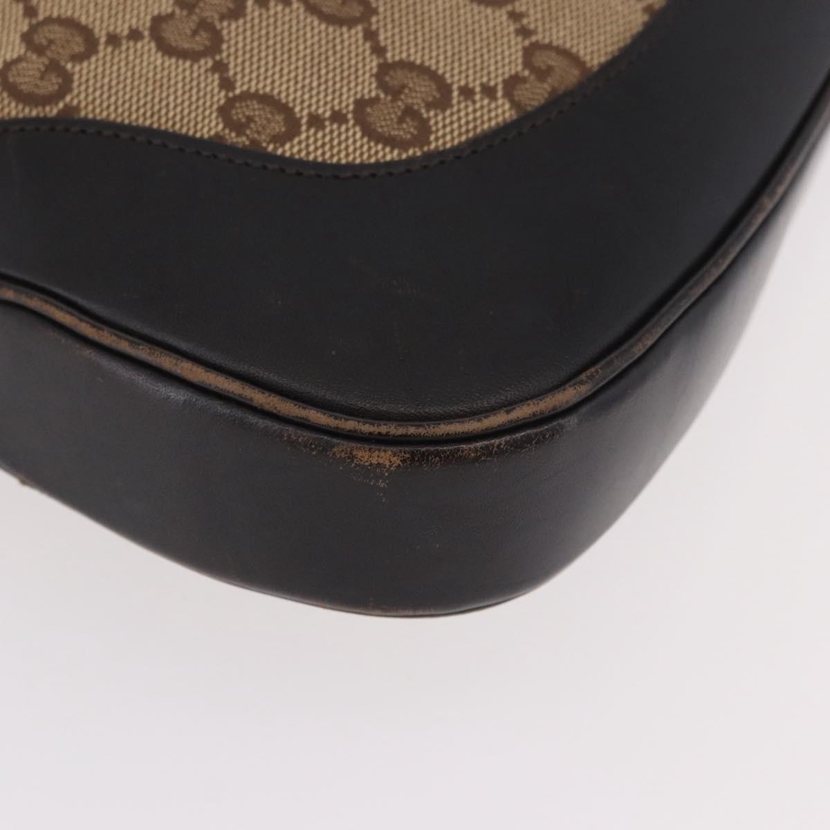GUCCI GG Canvas Jackie Web Sherry Line Bag Beige Red 001 3306 3444 Auth 187739