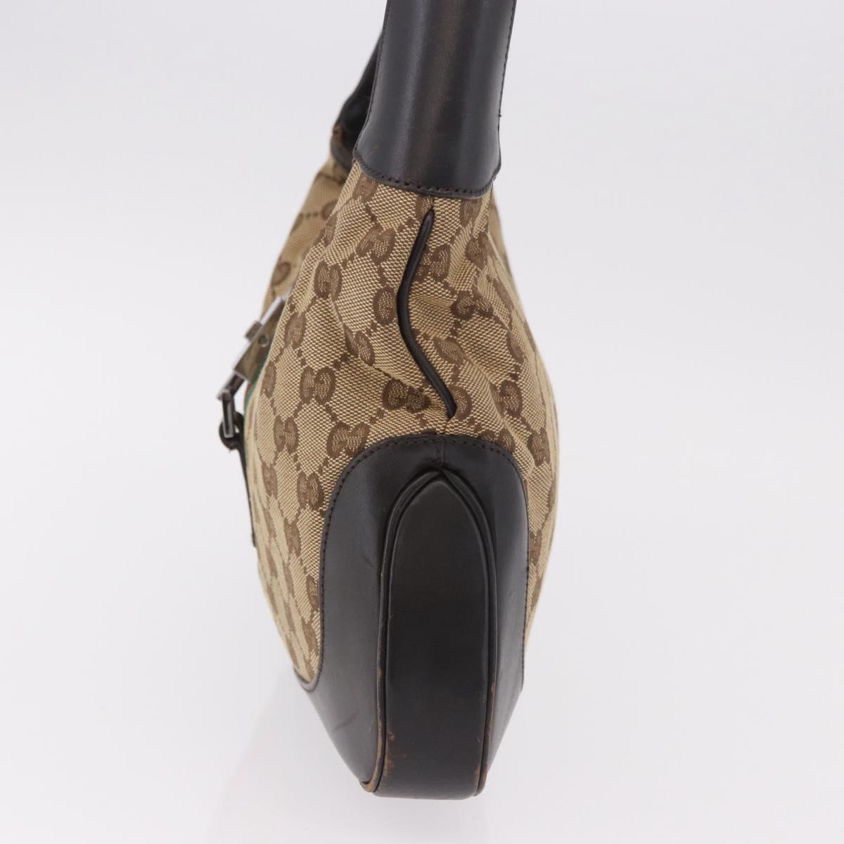 GUCCI GG Canvas Jackie Web Sherry Line Bag Beige Red 001 3306 3444 Auth 187739